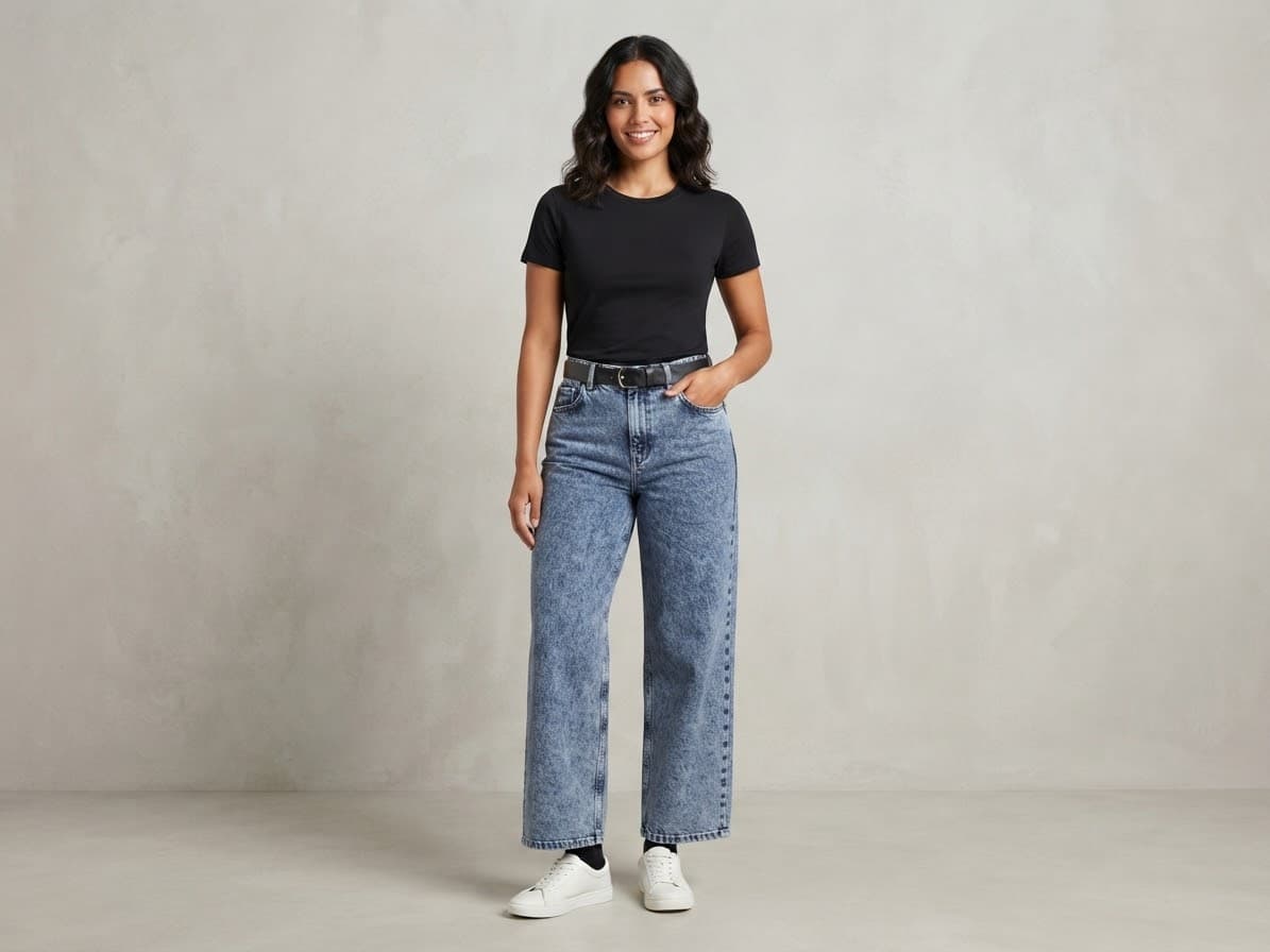 CALÇA JEANS FEMININA WIDE LEG - CURTA / ESTONADA 📏 Tamanhos disponíveis: 34, 38 e 42 🧵 Composição: 100% Algodão - 1