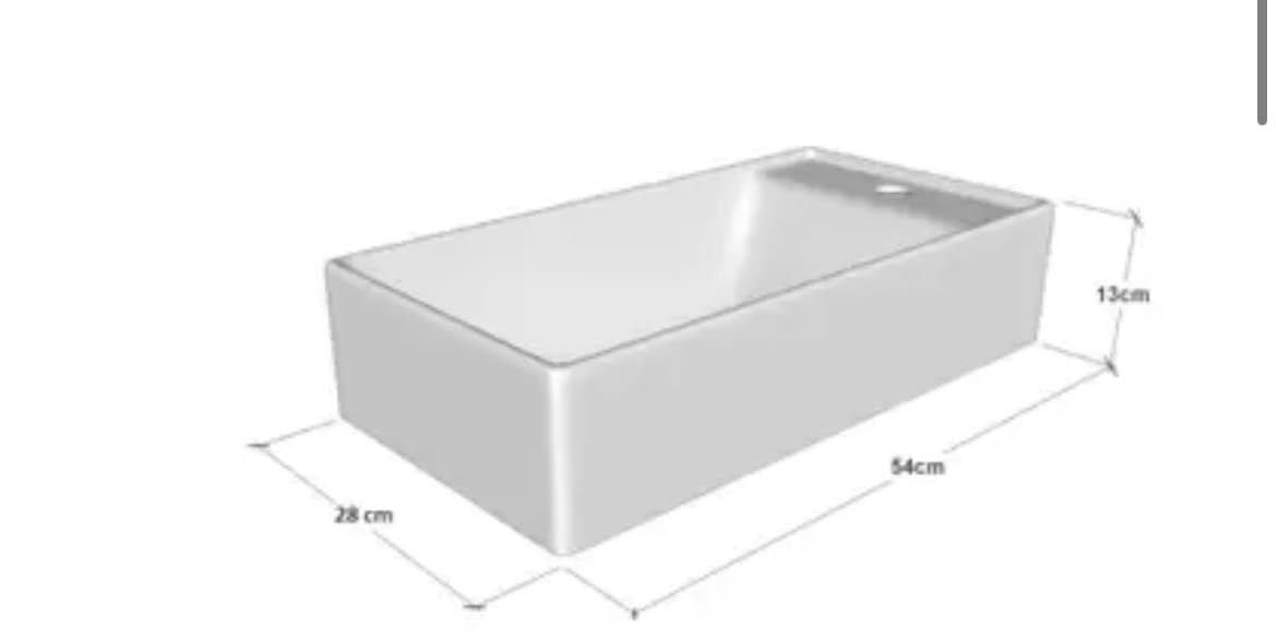 Cuba de Banheiro Croy De Lado 54cm Mármore Sintético - 2