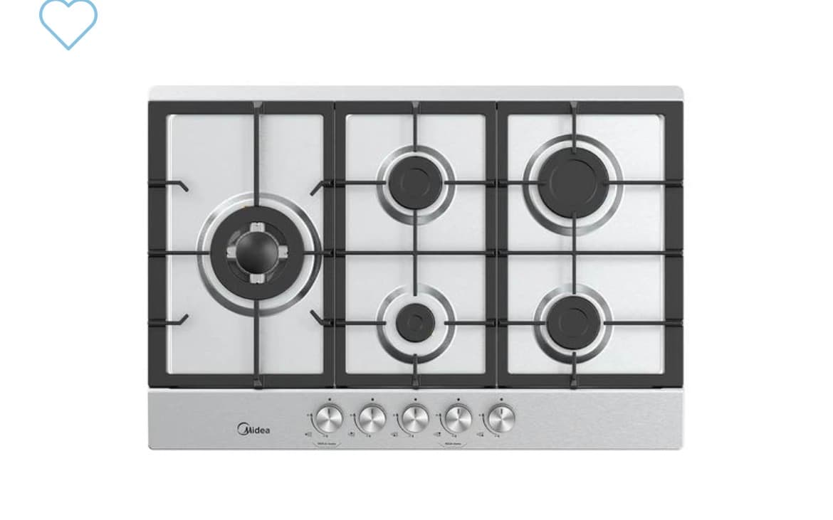 Cooktop CYB5B 5 Bocas a Gás Inox Grade de Ferro Fundido Midea Bivolt - 1