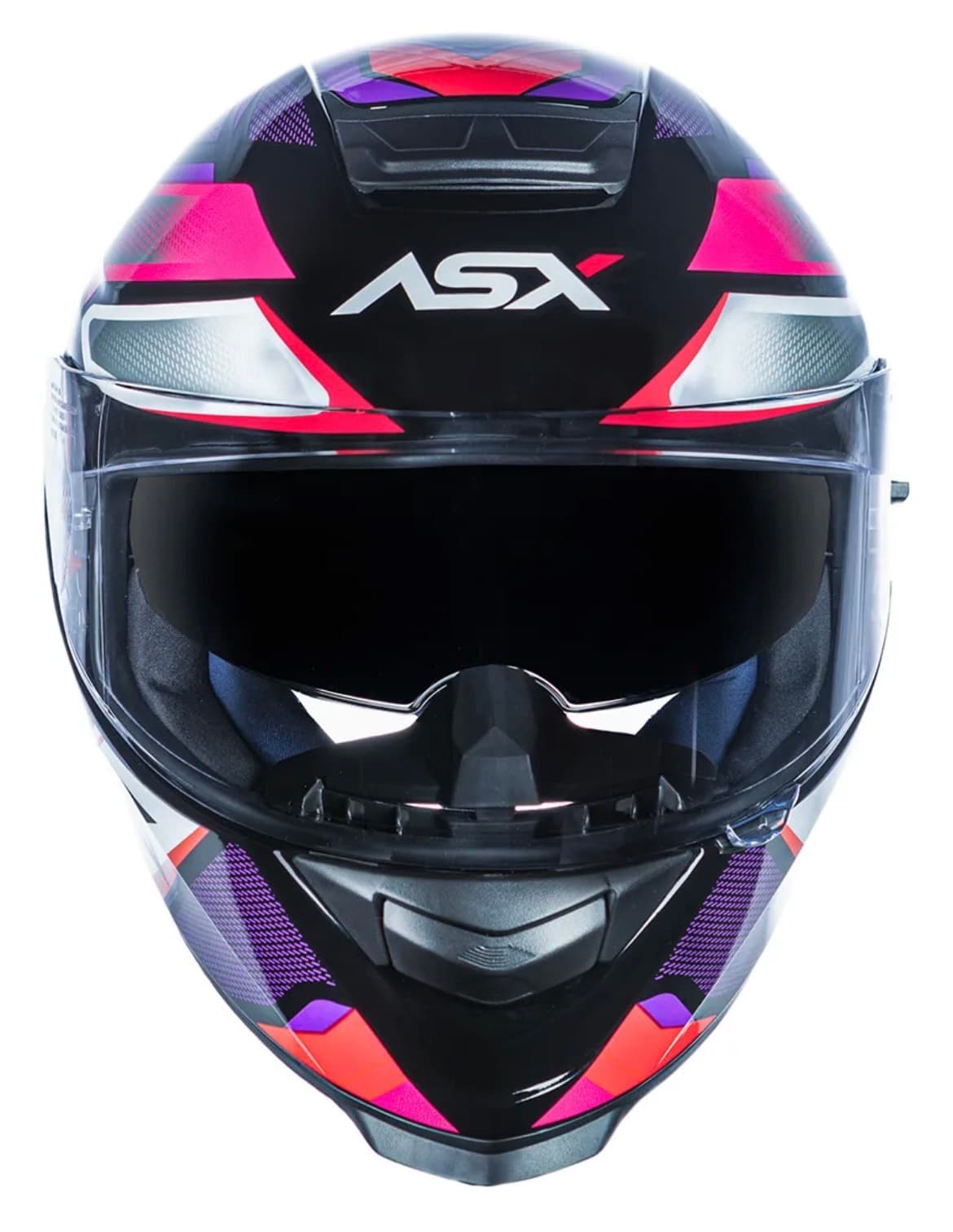 Capacete ASX Fast brilho preto/lilas tamanho S - 55/56 - 3