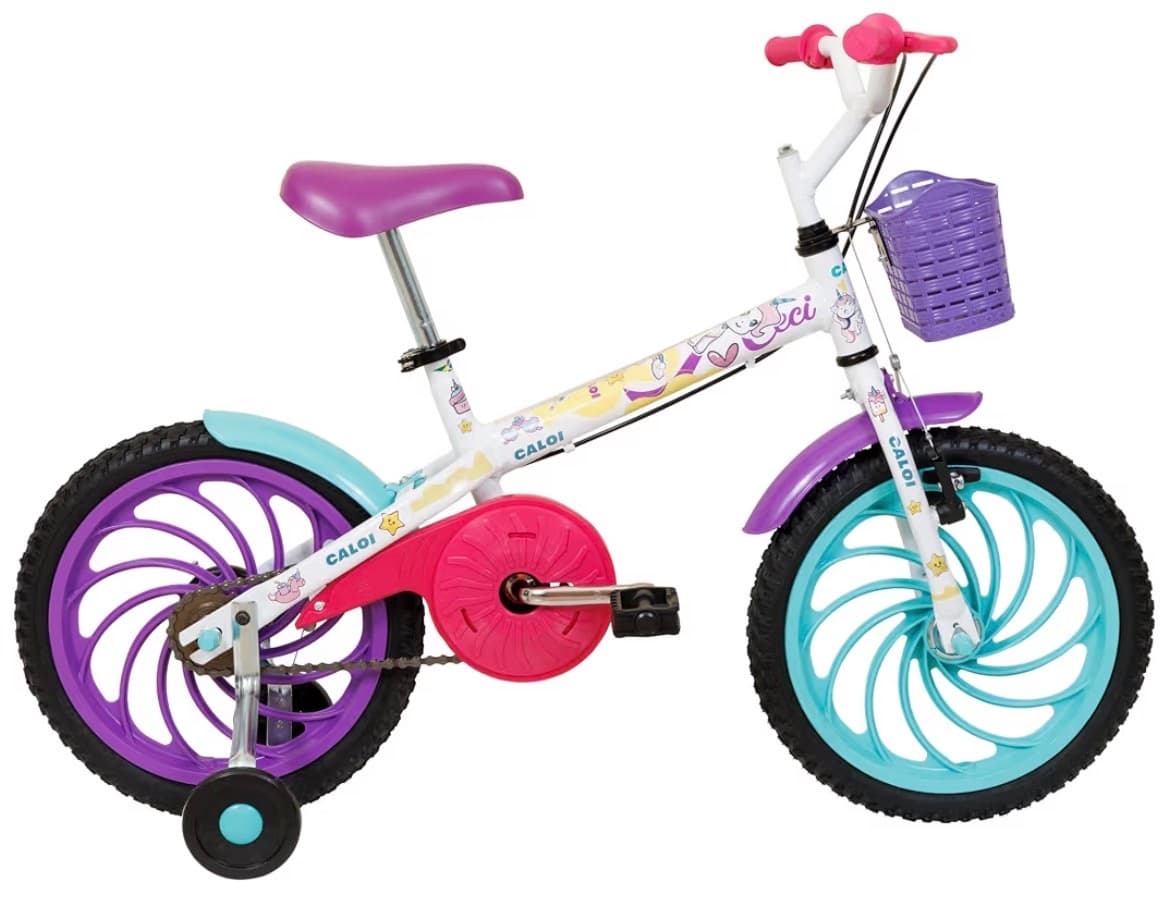 Bicicleta Infantil Caloi Ceci Aro 16 Branca - 1