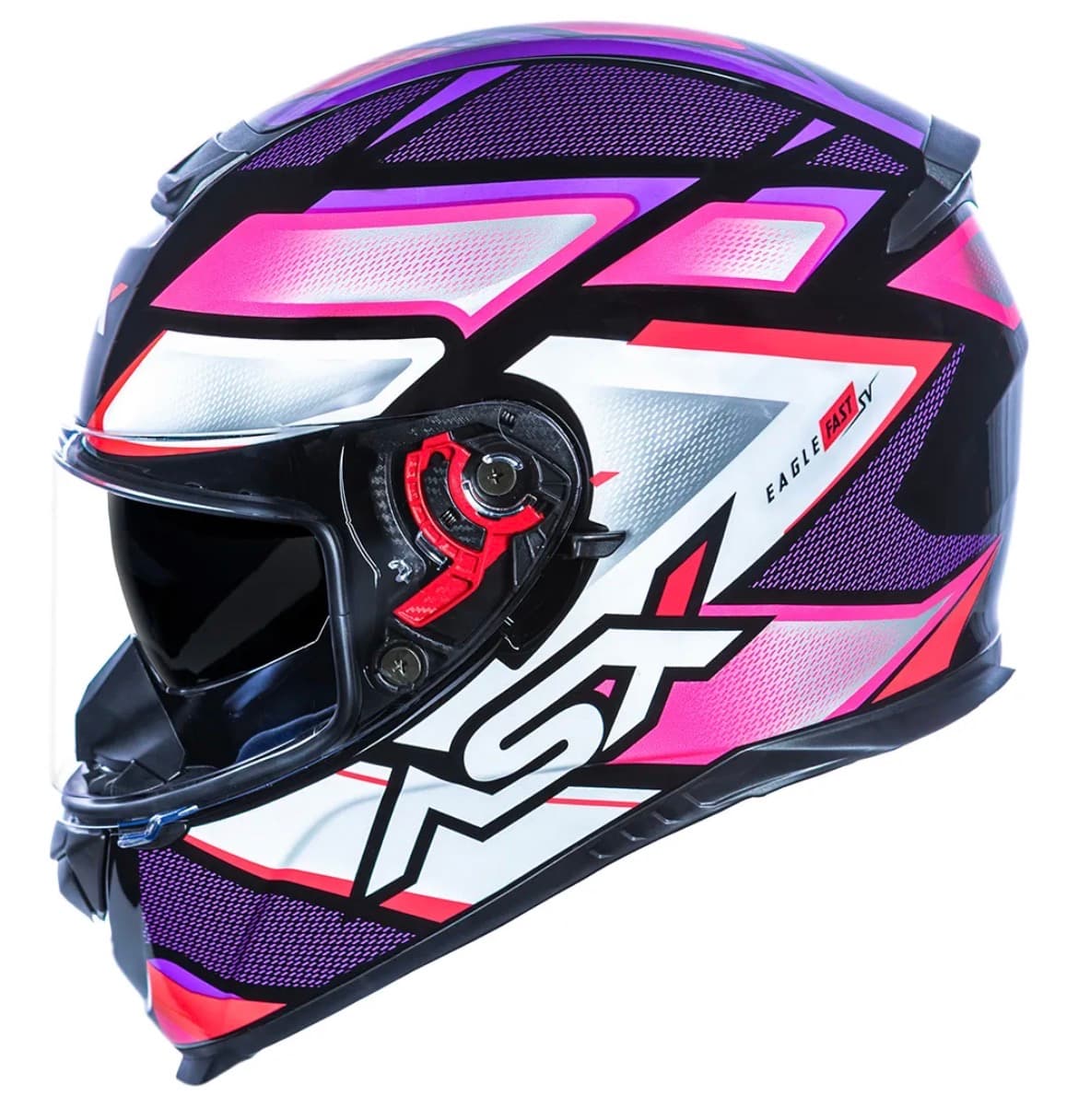 Capacete ASX Fast brilho preto/lilas tamanho S - 55/56 - 4