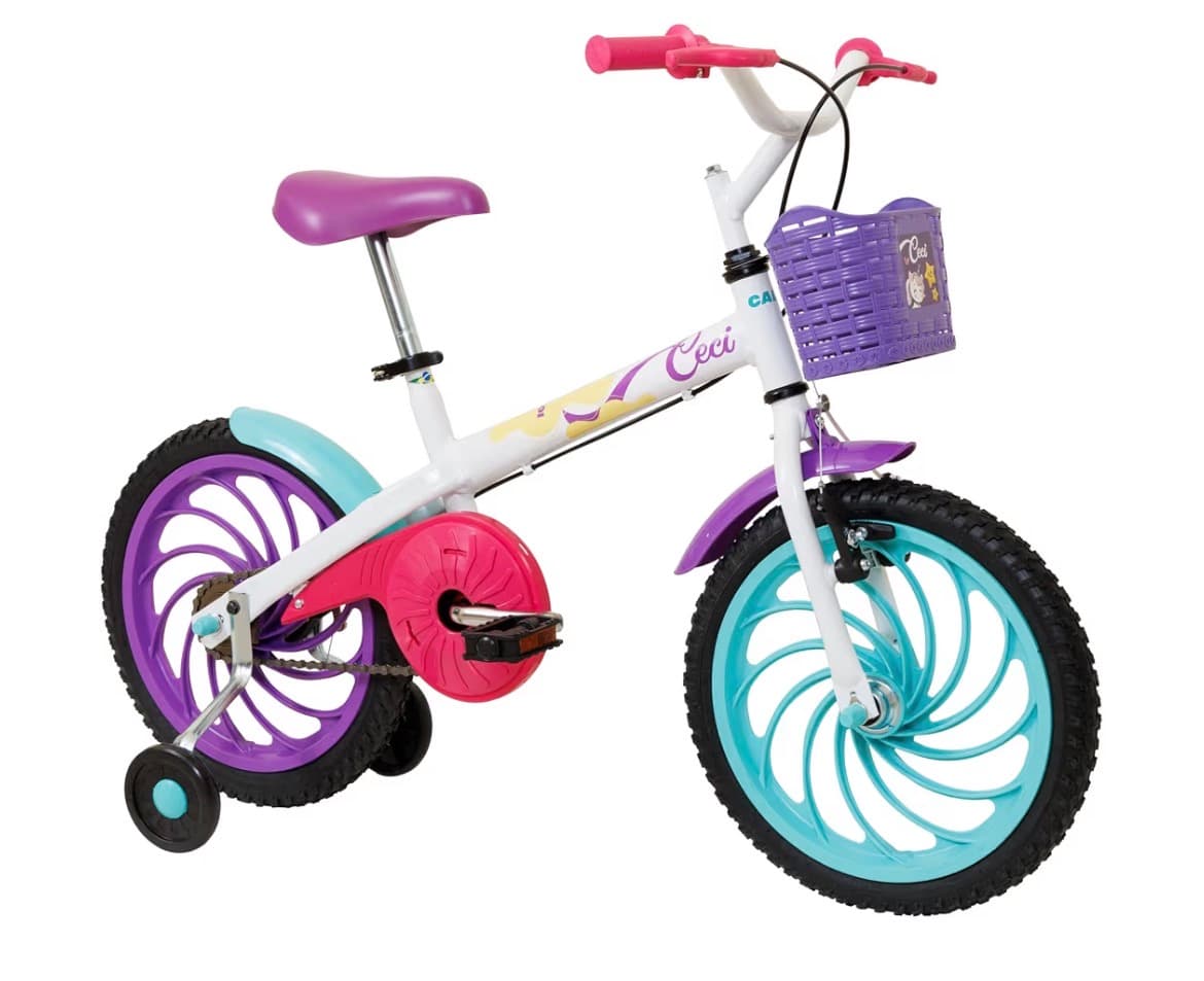 Bicicleta Infantil Caloi Ceci Aro 16 Branca - 3