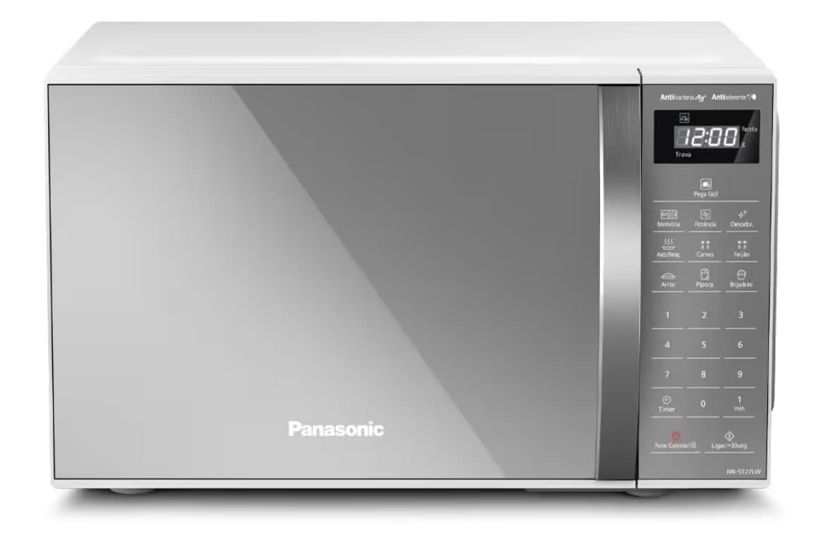 Microondas Panasonic Nn-st27lwru 21L Branco Espelhado Tecnologia Pega Fácil - 1