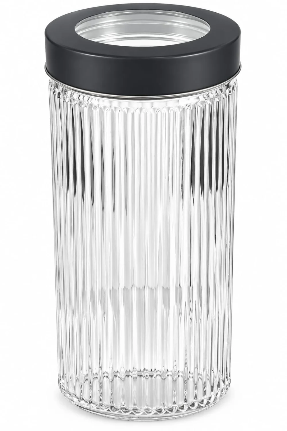 POTE DE VIDRO COM TAMPA PLÁSTICA E VISOR 2200ML - 1