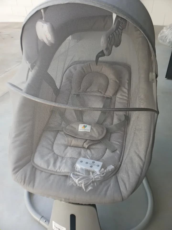 CADEIRA DE BALANÇO MASTELA PREMIUM COM SENSOR DE MOVIMENTO CINZA - 1