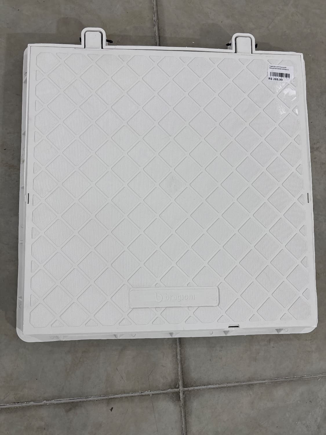 TAMPÃO ARTICULADO BRAGIONI 60X60 BRANCO - 2