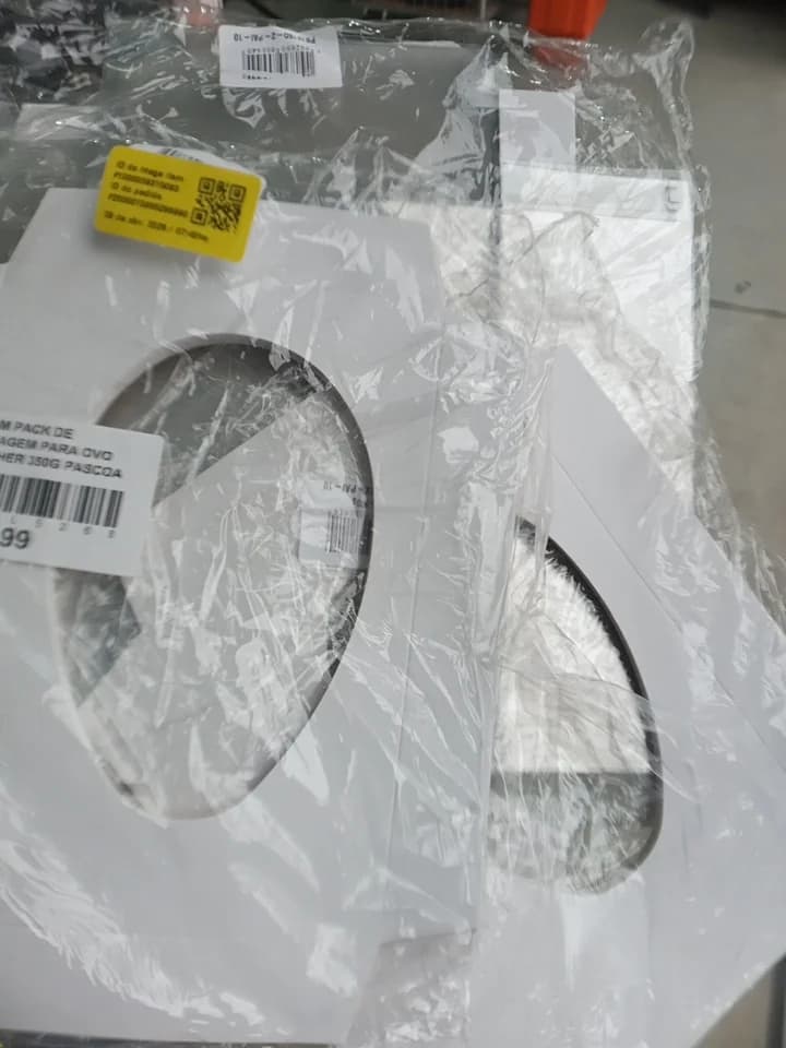 KIT COM PACK DE EMBALAGEM PARA OVO DE COLHER 350G PASCOA - 1