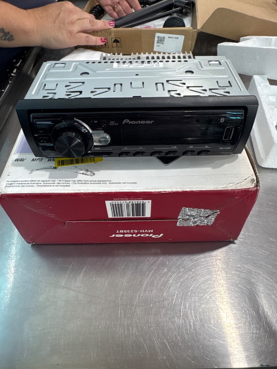 RADIO PIONEER AUTO SOM COMPLETO PLAYER AUTOMOTIVO UNIVERSAL - 1