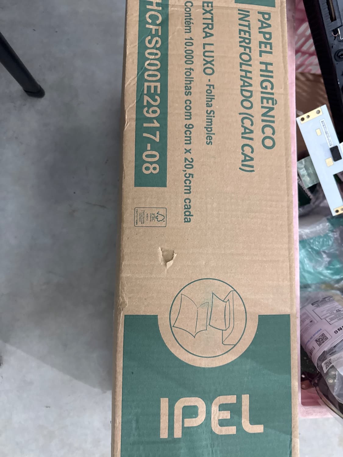 PAPEL HIGIENICO INTERFOLHADO INTERFOLHADO LUXO 10000 FLS - 1