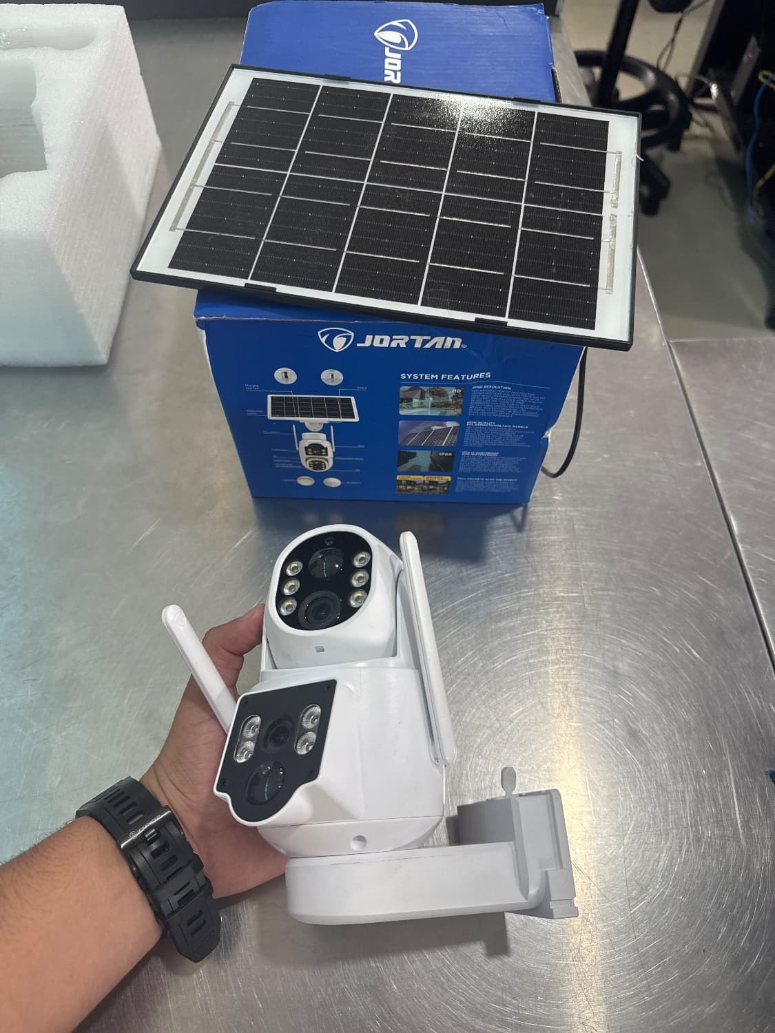 CÂMERA SOLAR IP LENTE DUPLA COM VISÃO NOTURNA ICSEE HD WIF - 1