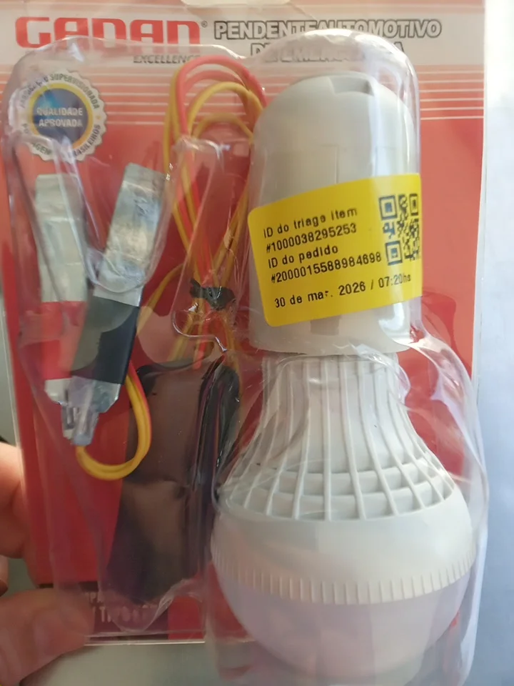 PENDENTE LUZ LED 12 V EMERGÊNCIA MECÂNICO E CAMPING 2,8 M - 1