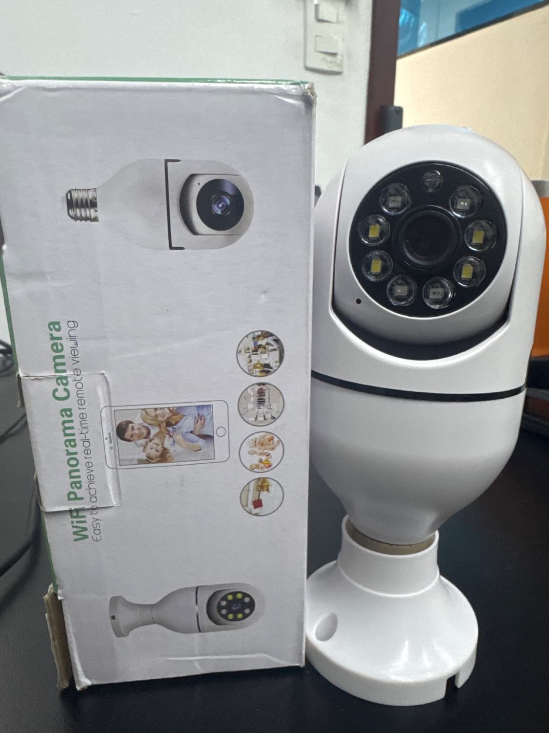 CÂMERA ESPIÃS LÂMPADA 1080P WIFI 360° VISÃO NOTURNA - 1