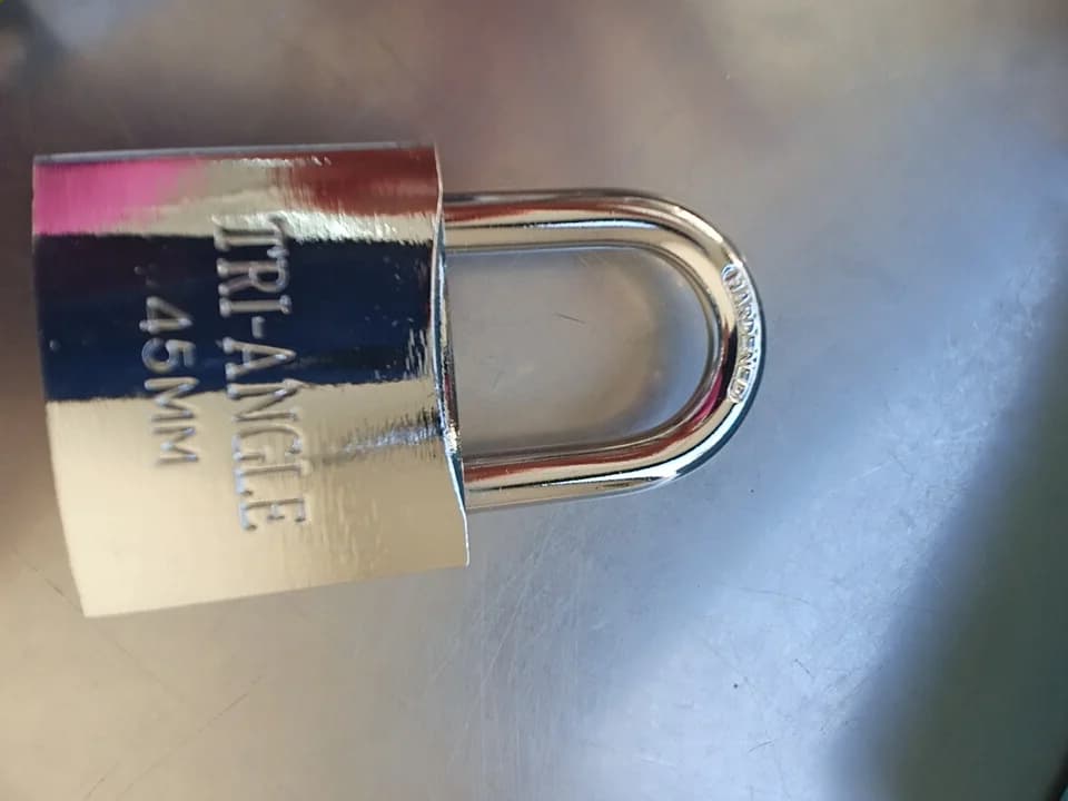 CADEADO ANTIFURTO CHAVE ATOMICA 45MM CHAVE ANTIMICHA CROMADO - 1