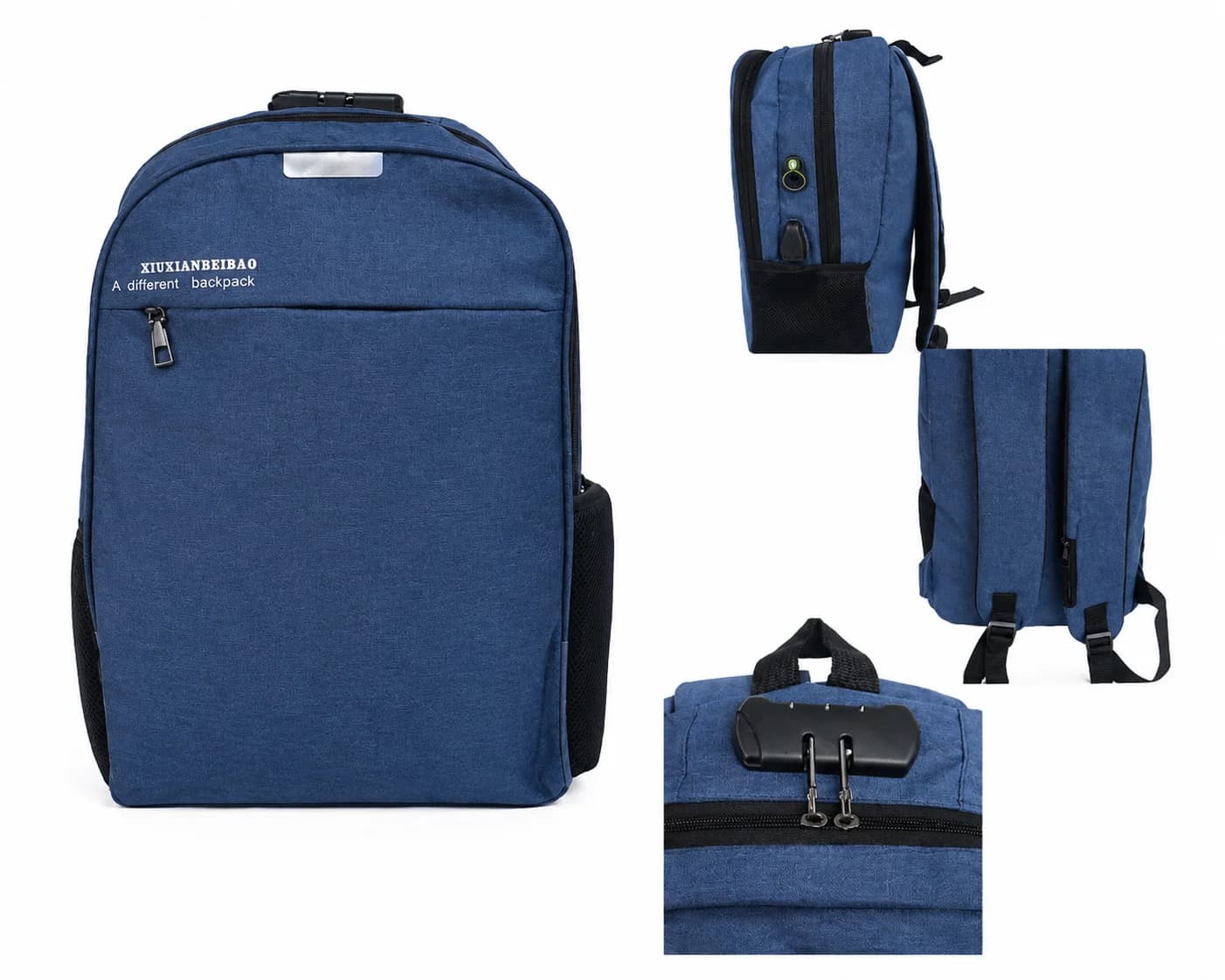 Mochila Executiva Antifurto Polares Usb 40l Notebook 17 Impermeável Azul - 2
