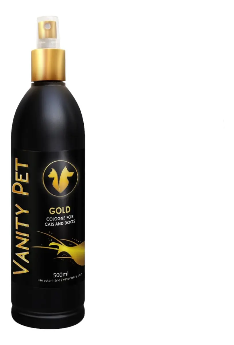 Perfume Gold Vanity pet cães gato banho e tosa 500ml - 1
