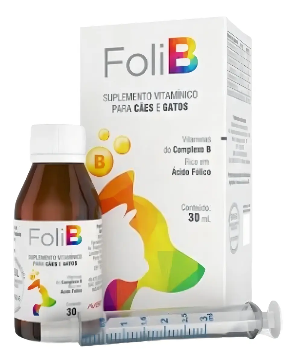 Suplemento Vitamínico Avert Folib 30ml Para Cães e Gatos - 1