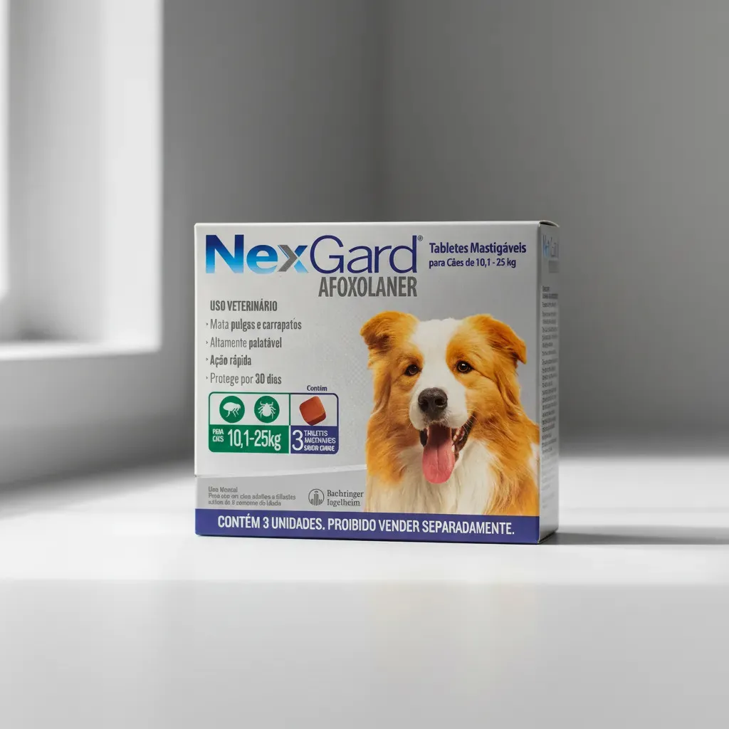 3 Tabletes Boehringer NexGard Para Cachorros 10,1 kg a 25 kg altamente palátavel - 1