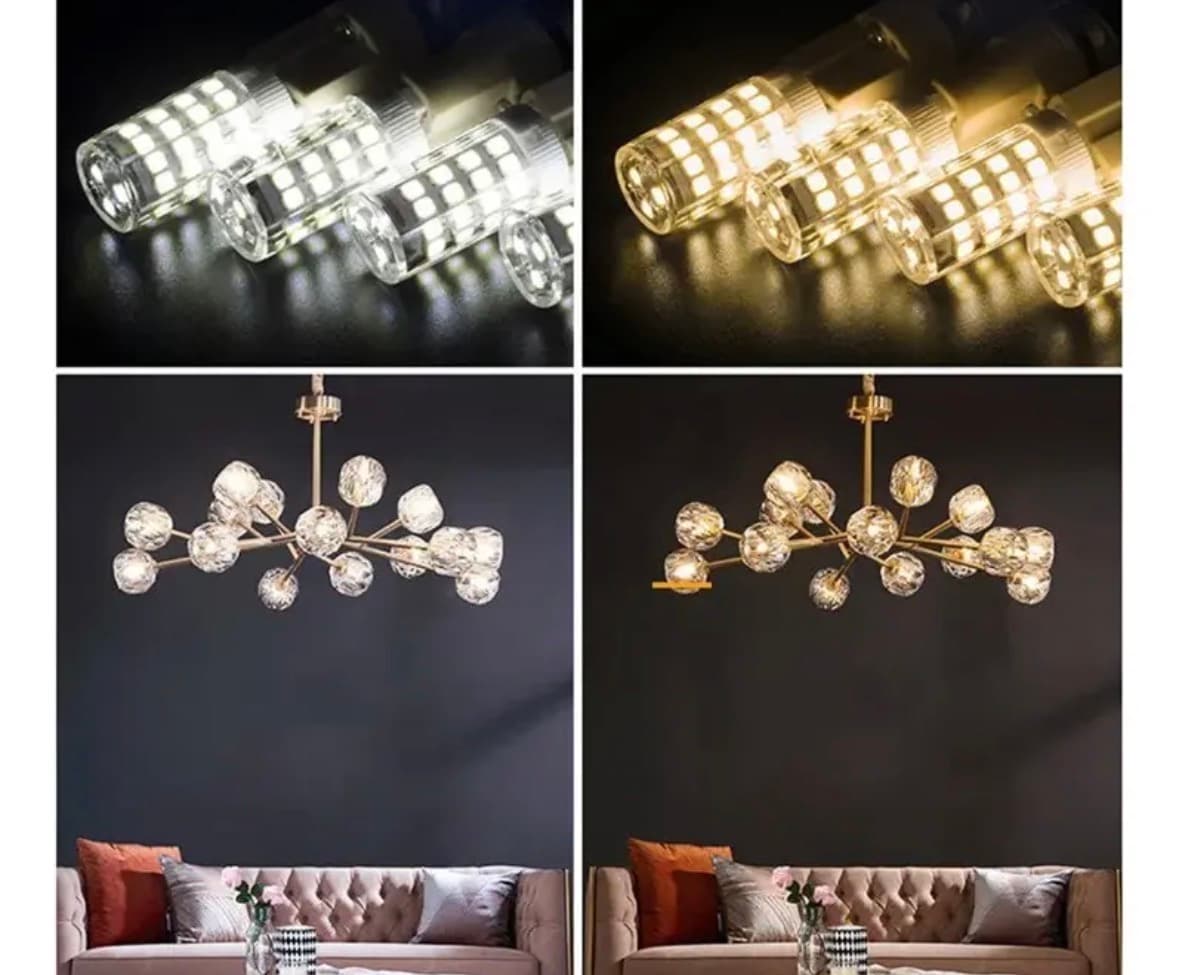 6 Unidades de lâmpadas Led halopim para lustre e arandela branco frio - 1