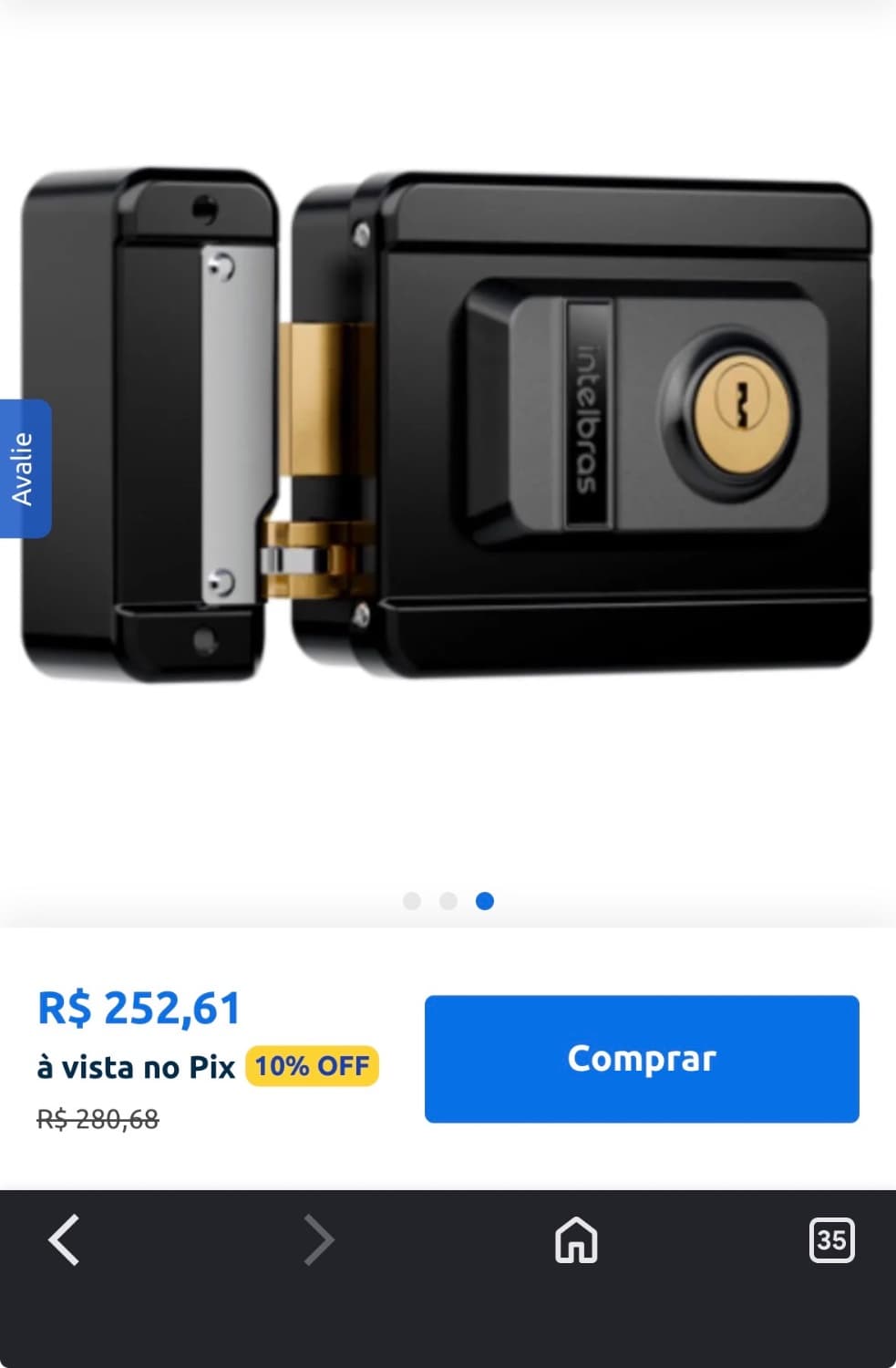 Fechadura elétrica de sobrepor Intelbras - 1