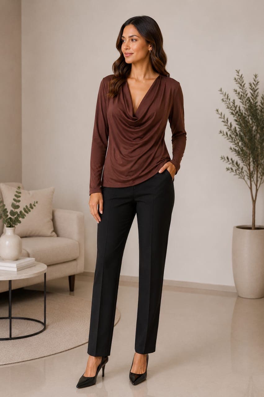 Blusa poliamida gola boba tamanho único - 1