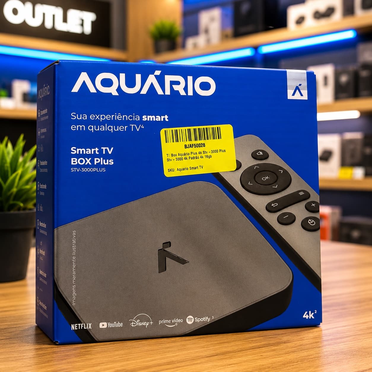 Aquário Smart TV Box Plus STV-3000PLUS (4K, 16 GB) - 1