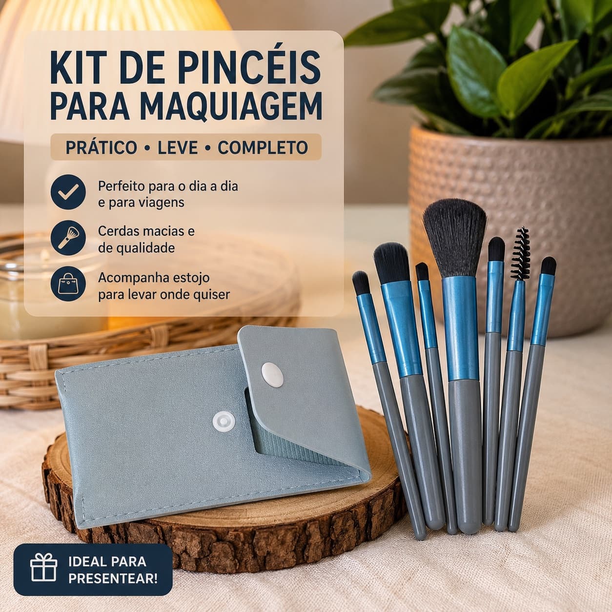 ✨ Kit de Pincéis para Maquiagem – Praticidade e Beleza em um Só Produto! - 1