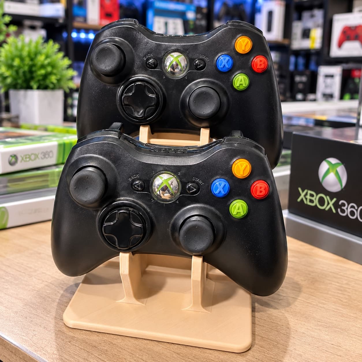 Suporte Duplo para Controles Xbox 360 – Organizador de Mesa - 1