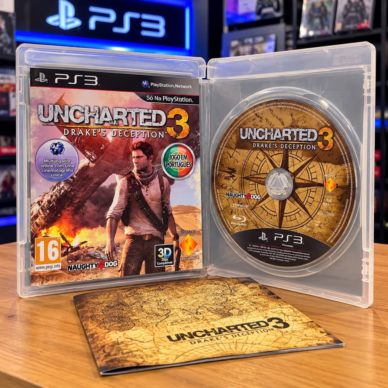 Uncharted 3 Drake’s Deception PS3 Original com Capa e Manual - 1