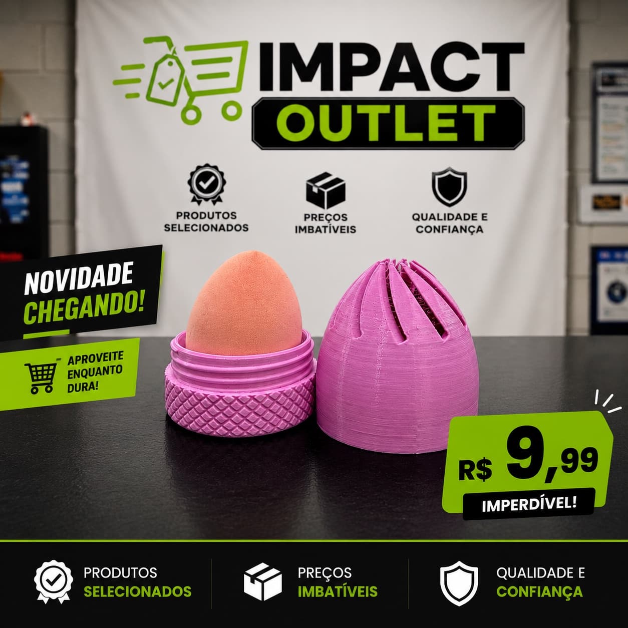 🥚 Porta Esponja de Maquiagem 3D – Organização e Proteção por Apenas R$ 9,99! - 1