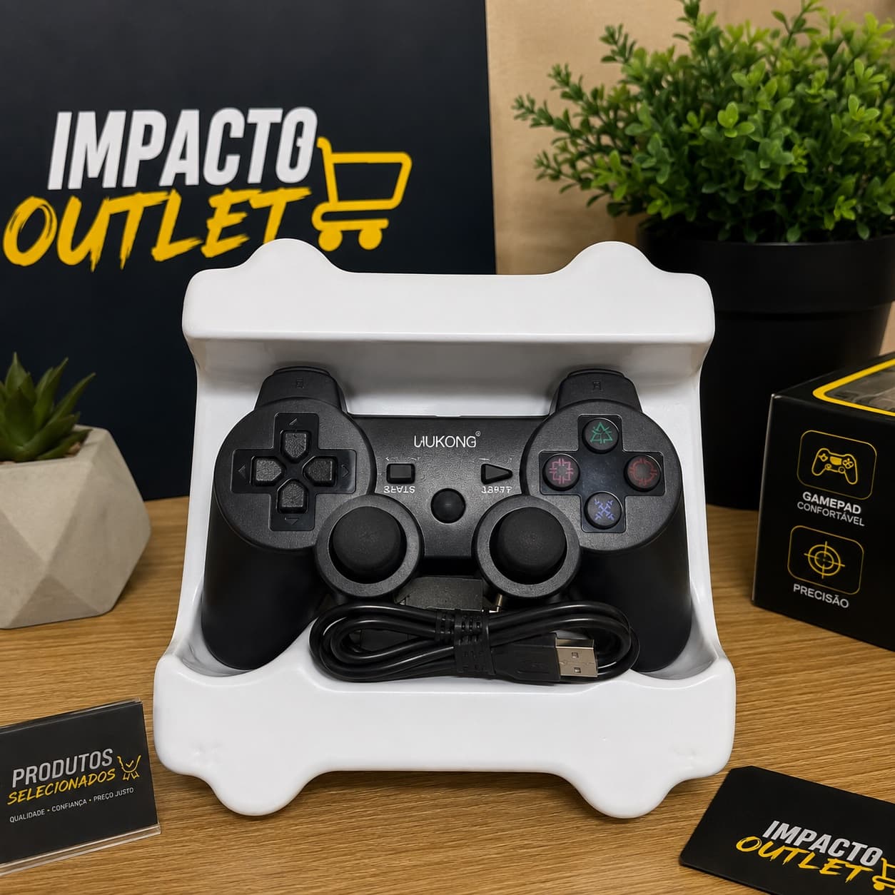 🎮 Controle USB para PC – Plug & Play | Pronto para Jogar! - 1