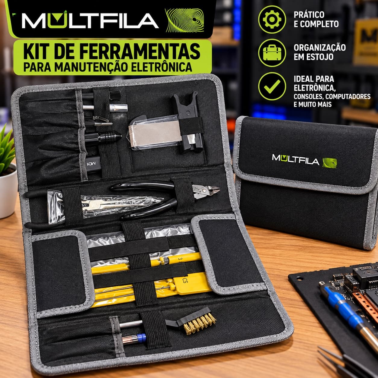 Kit de Ferramentas Multfila para Manutenção e Impressão 3D - 1