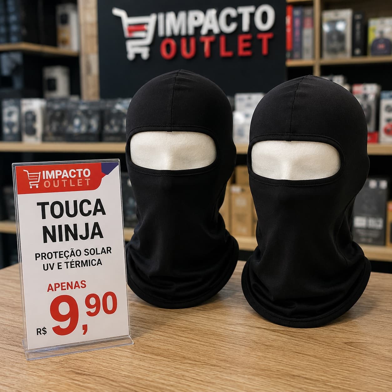 🖤 Touca Ninja Preta - 1