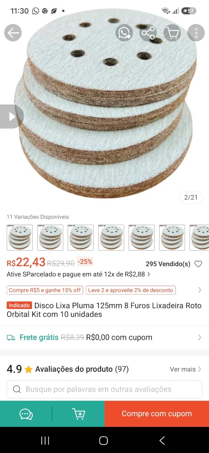 10 lixas com velório - 2
