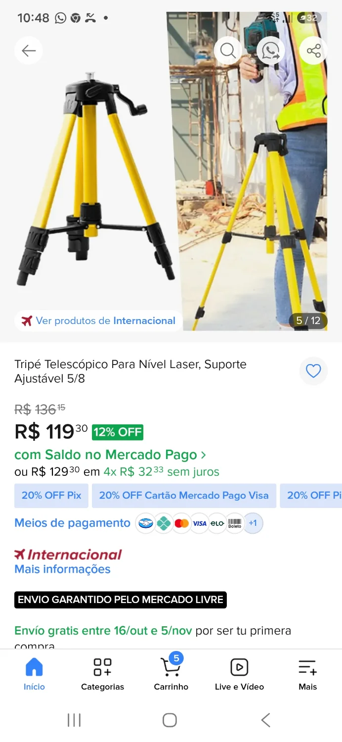 Tripé para nível a laser - 1