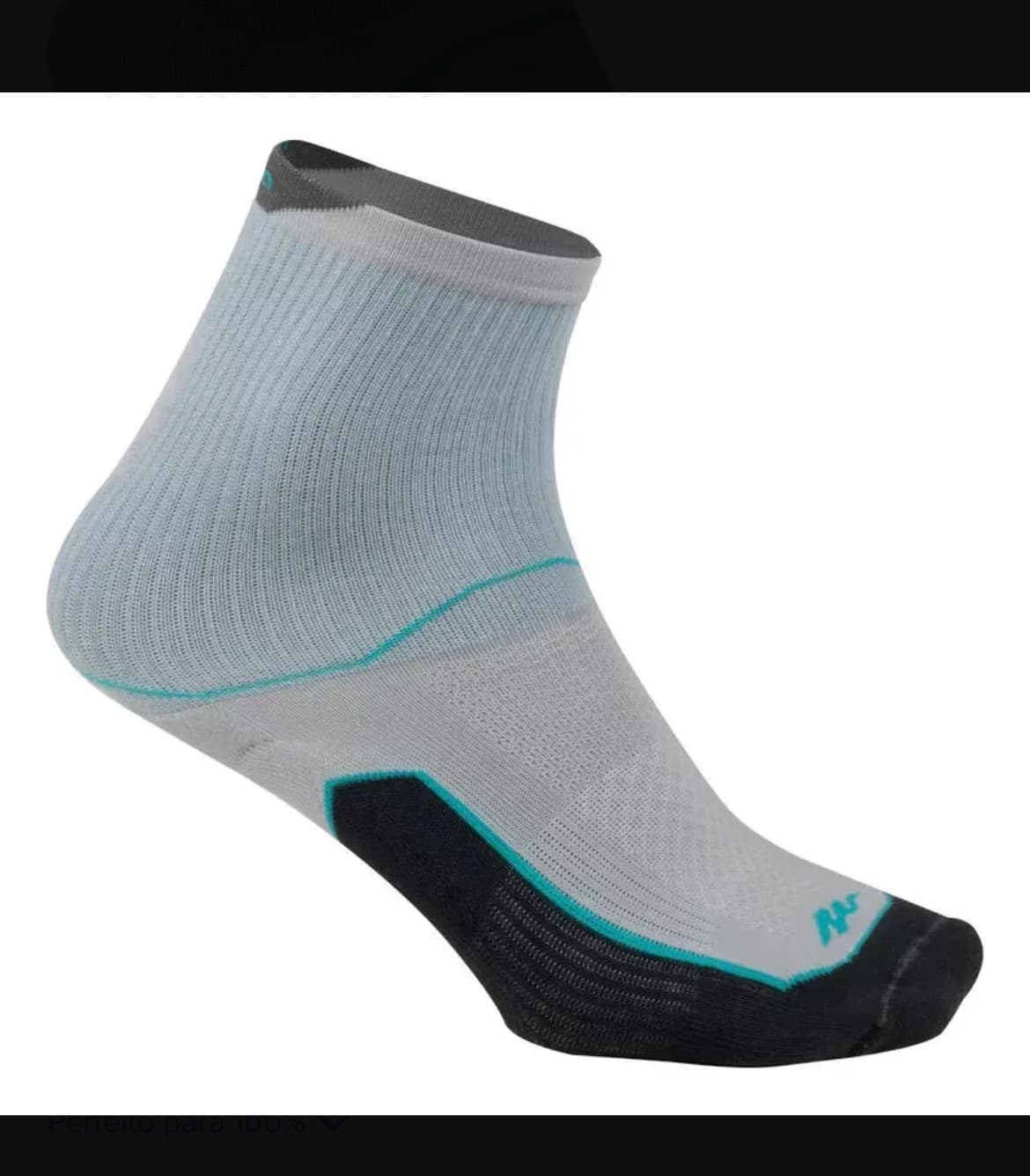Meia De Trilha Arpenaz 100 Quechua Cano Alto 2 Pares TAM: 33 a 36 - 1