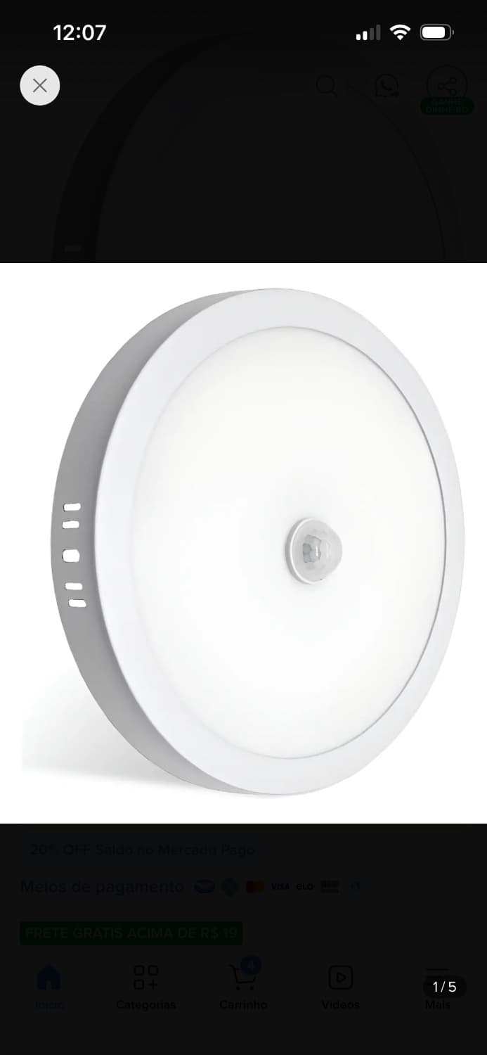 Plafon Led Sobrepor Branco de 25W - 1