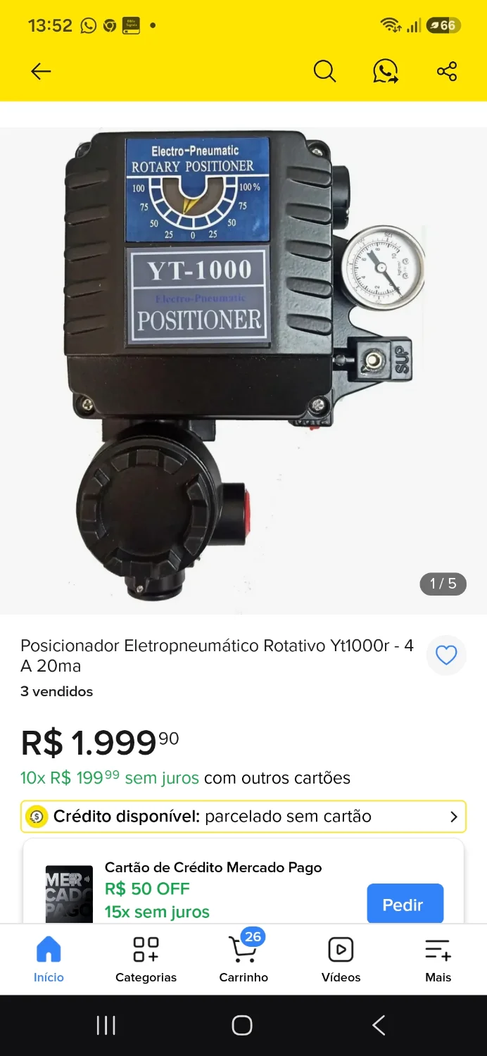 Posicionado eletropneumatico YR 1000 - 2