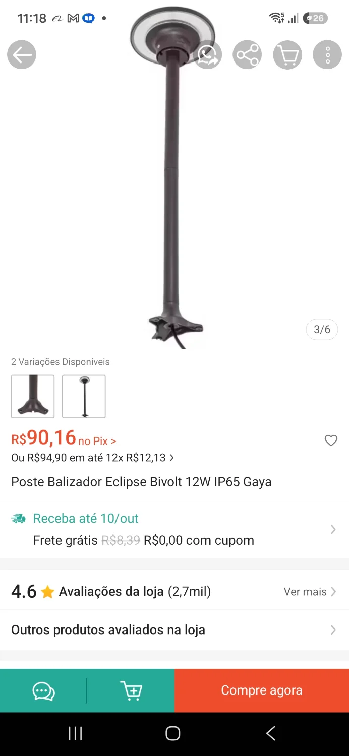 Mini poste led 60cm - 2