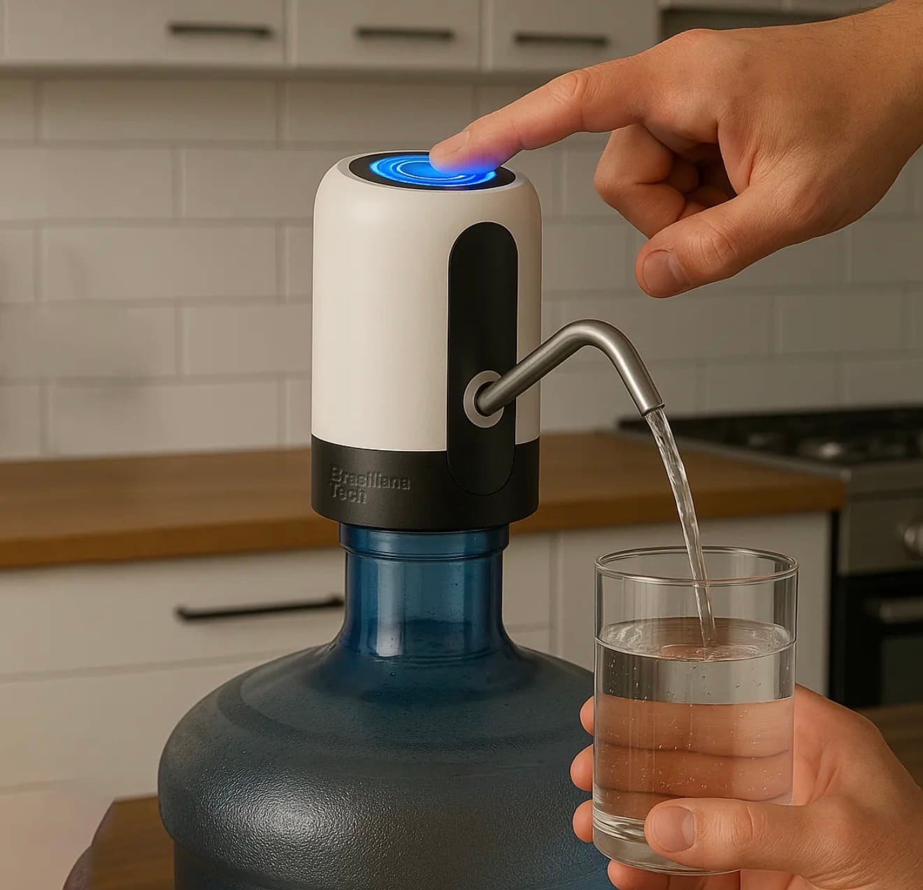 Bomba Elétrica Para Garrafão De Água Automática Recarregável USB Da Davely - 1