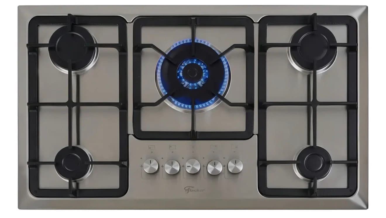 Cooktop Gás Fischer 5 Bocas Tripla Chama Infinity Mesa Inox Inox Bivolt - 1
