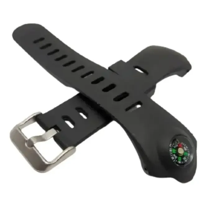 Pulseira Compatível Com Mormaii 1324aa 1322aa Com Bússola Cor Preto - 1