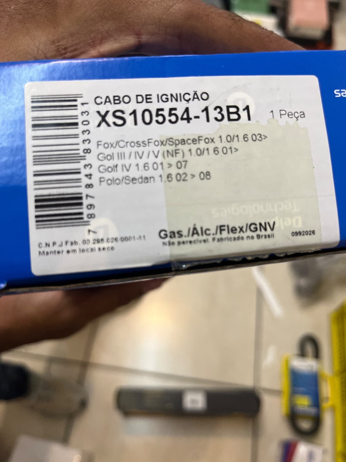 Cabo De Vela Delphi Xs10554-13b1 Gol G4 G5 1.0 1.6 8v - 1